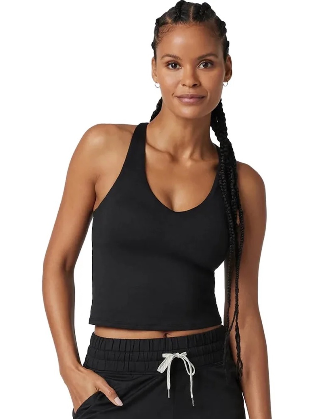 Vuori Black Tank Crop - Women’s Athletic Crop